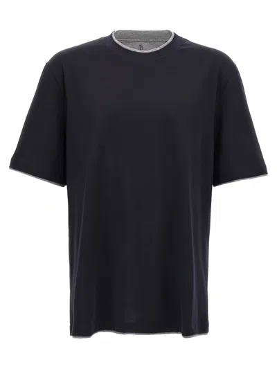 BRUNELLO CUCINELLI BRUNELLO CUCINELLI DOUBLE LAYER T-SHIRT