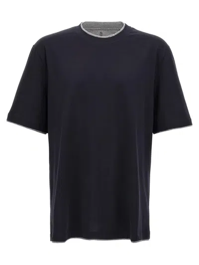 BRUNELLO CUCINELLI BRUNELLO CUCINELLI DOUBLE LAYER T-SHIRT