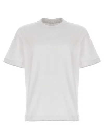 Brunello Cucinelli Double Layer T-shirt In White