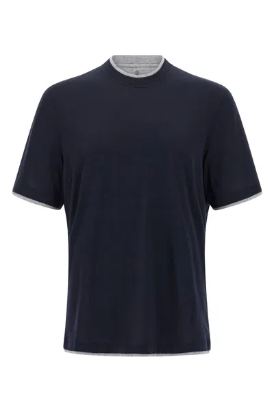 BRUNELLO CUCINELLI DOUBLE LAYER T-SHIRT