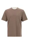 Brunello Cucinelli Double Layer T-shirt Multicolor In Brown