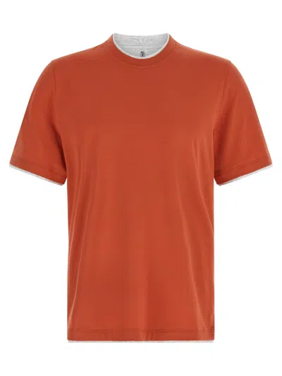 BRUNELLO CUCINELLI BRUNELLO CUCINELLI DOUBLE LAYER T-SHIRT