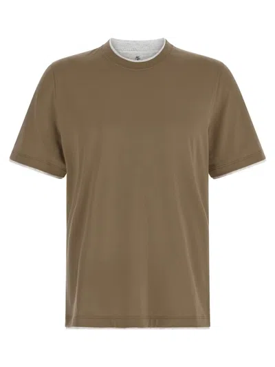 BRUNELLO CUCINELLI BRUNELLO CUCINELLI DOUBLE LAYER T-SHIRT