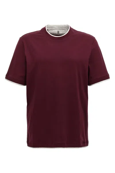 BRUNELLO CUCINELLI DOUBLE LAYER T-SHIRT