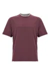 Brunello Cucinelli Double Layer T-shirt In Purple