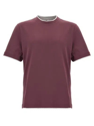 BRUNELLO CUCINELLI DOUBLE LAYER T-SHIRT