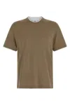 Brunello Cucinelli Double Layer T-shirt Multicolor In Green