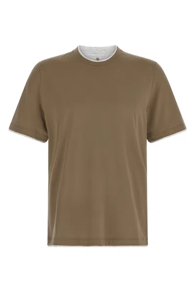 BRUNELLO CUCINELLI DOUBLE LAYER T-SHIRT