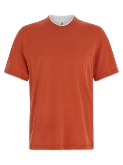 BRUNELLO CUCINELLI DOUBLE LAYER T-SHIRT