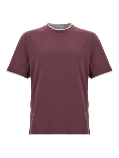 BRUNELLO CUCINELLI DOUBLE LAYER T-SHIRT