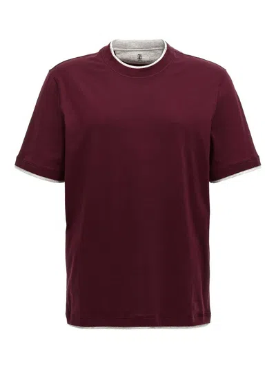 BRUNELLO CUCINELLI DOUBLE LAYER T-SHIRT