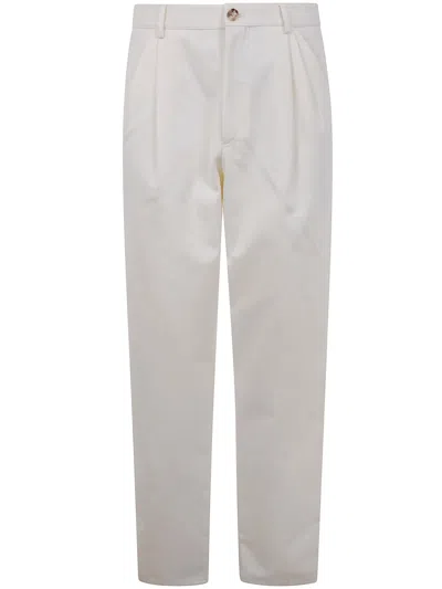 Brunello Cucinelli Double Piences Chino Trousers In Neutral
