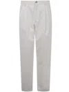 Brunello Cucinelli Double Pleated Chino Trousers In White