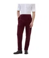 Brunello Cucinelli Garment-dyed Leisure Fit Trousers In Cotton Corduroy With Pleat Clothing In Burgundy