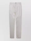 Brunello Cucinelli Double Pleated Chino Trousers In White