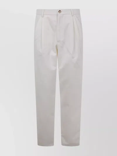 BRUNELLO CUCINELLI DOUBLE PLEATED CHINO TROUSERS