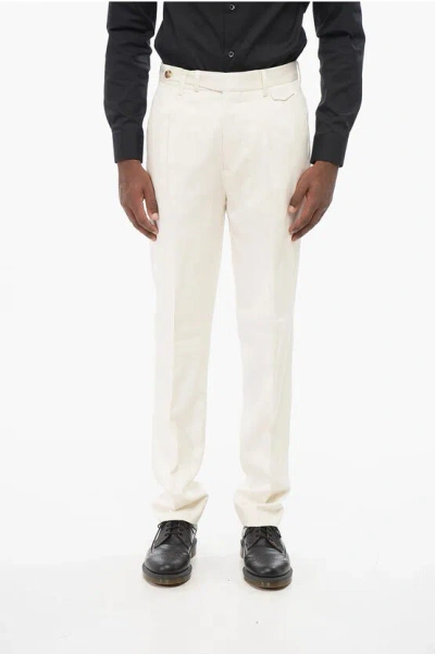 Brunello Cucinelli Double-pleated Pure Silk Pants
