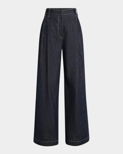Brunello Cucinelli Double-pleated Wide-leg Jeans