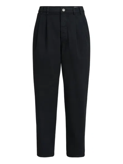 Brunello Cucinelli Double-pleats Five-pocket Trousers In Black