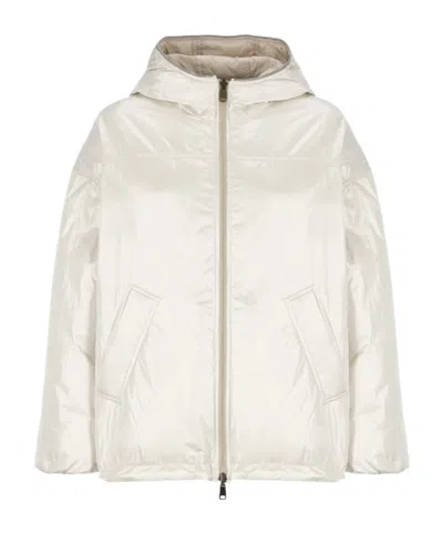 BRUNELLO CUCINELLI DOUBLE-SIDED HOODED DOWN JACKET