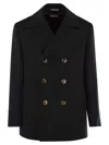Brunello Cucinelli Double-breasted Coat In Black