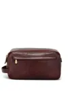 Brunello Cucinelli Double Zip Toiletry Bag In Brown