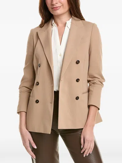 Brunello Cucinelli Double-breasted Blazer In Neutral