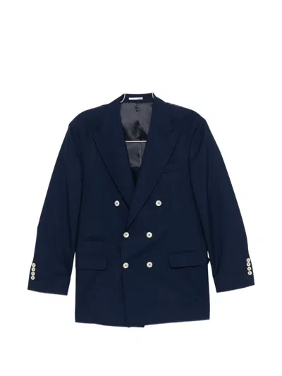 Brunello Cucinelli Double-breasted Jacket In Blue