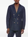 Brunello Cucinelli Double-breasted Suit In Blue
