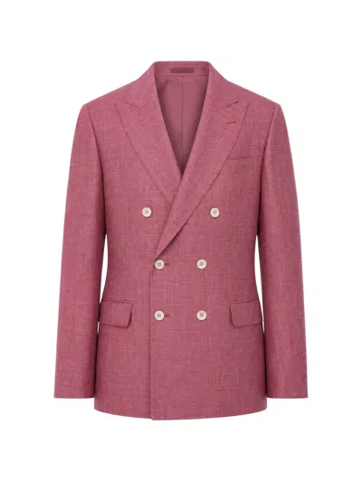 Brunello Cucinelli Double-breasted Suit In Pink