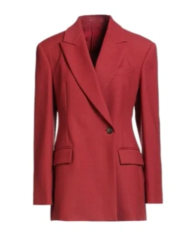 Brunello Cucinelli Double-breasted Suit In Red
