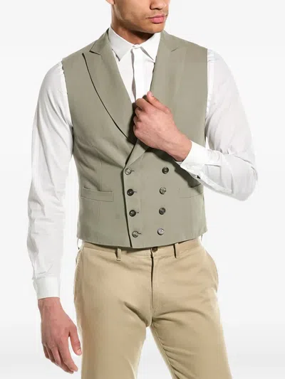 Brunello Cucinelli Double-breasted Waistcoat In Green