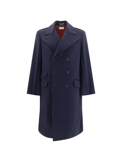 Brunello Cucinelli Double-breasted Wool Coat In Black