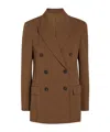 Brunello Cucinelli Double-breasted Wool-blend Blazer In Multi