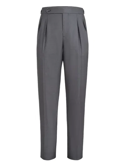 Brunello Cucinelli Double-pleats Trousers In Gray