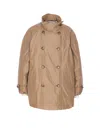 Brunello Cucinelli Short Button Detailing Down Jacket In Neutral