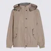 Brunello Cucinelli Puffer Jackets With Adjustable Hem And Hood In Brown
