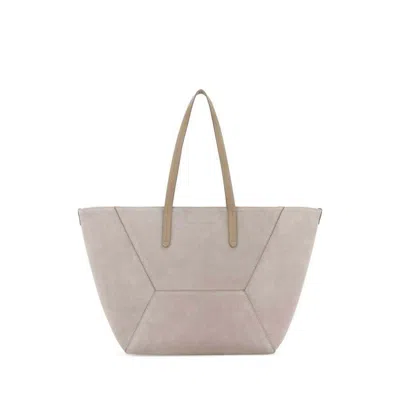 Brunello Cucinelli Dove Grey Shopping Bag C8823 Borse A Mano
