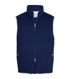 Brunello Cucinelli Down-fill Wool Flannel Gilet In Blue
