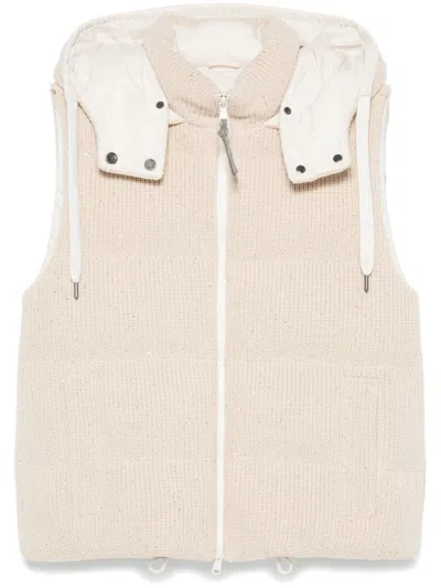 BRUNELLO CUCINELLI BRUNELLO CUCINELLI DOWN HOODED WAISTCOAT
