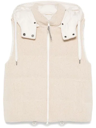BRUNELLO CUCINELLI BRUNELLO CUCINELLI DOWN HOODED WAISTCOAT