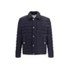 Brunello Cucinelli Dark Blue Nylon Short Jacket In Blue