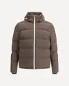 Brunello Cucinelli Nylon Down Jacket In Brown