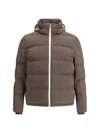 Brunello Cucinelli Nylon Down Jacket In Brown
