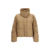 Brunello Cucinelli Removable Shearling Collar Down Jacket In Brown