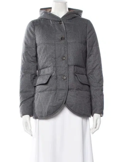 Pre-owned Brunello Cucinelli Down Jacket In Gray