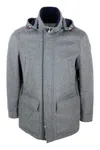 Brunello Cucinelli Down Jacket In Grey