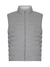 Brunello Cucinelli Women's Dazzling Cotton English Rib Knit Down Vest In Light Grey