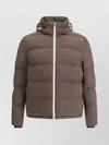 Brunello Cucinelli Nylon Down Jacket In Brown