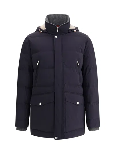 BRUNELLO CUCINELLI DOWN JACKET WITH HOOD